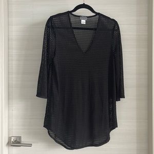 Women's Jordan Taylor Sheer Black Swim Cover-Up